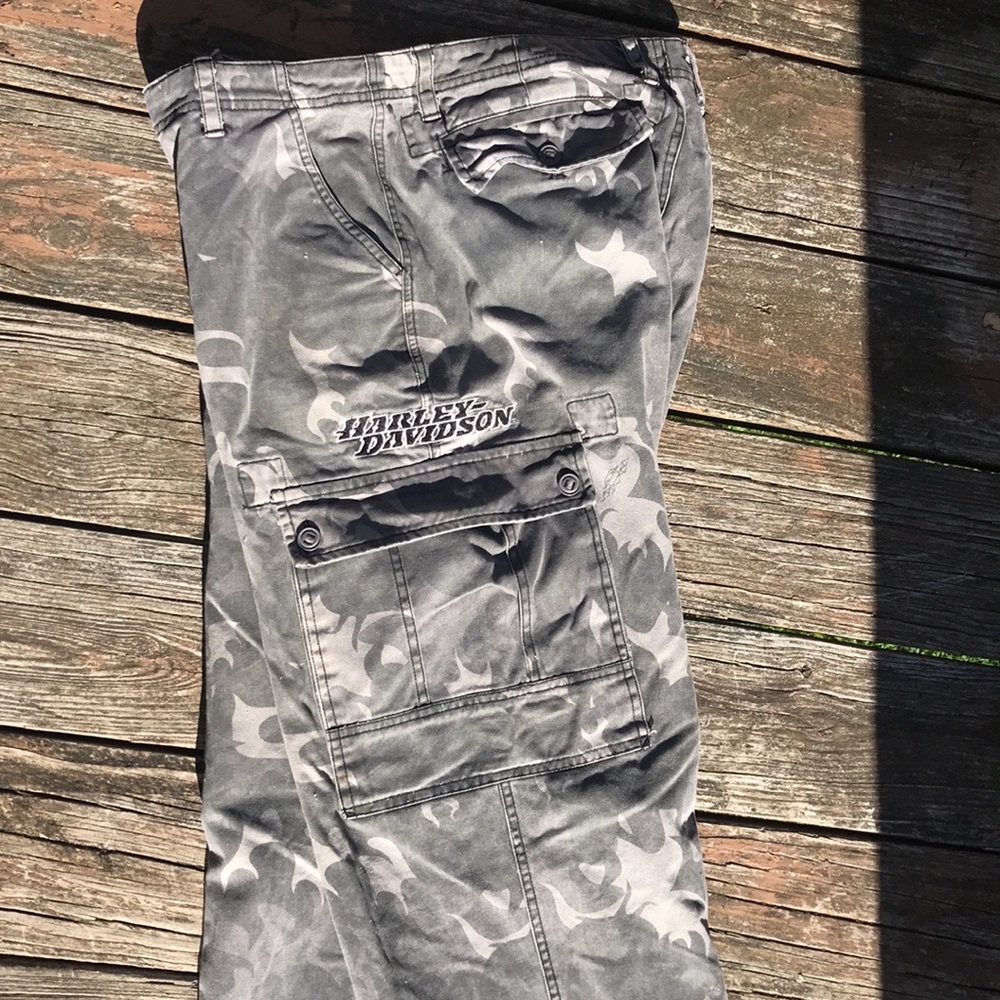 Harley Davidson vintage camouflage mechanic/cargo pants